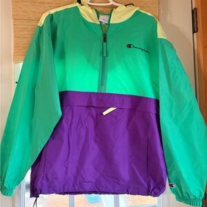 Champion Green and Purple Windbreaker